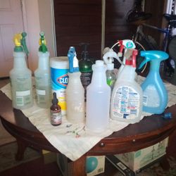 Empty Spray Bottles And Containers For A Variety Of Household Uses! Free!