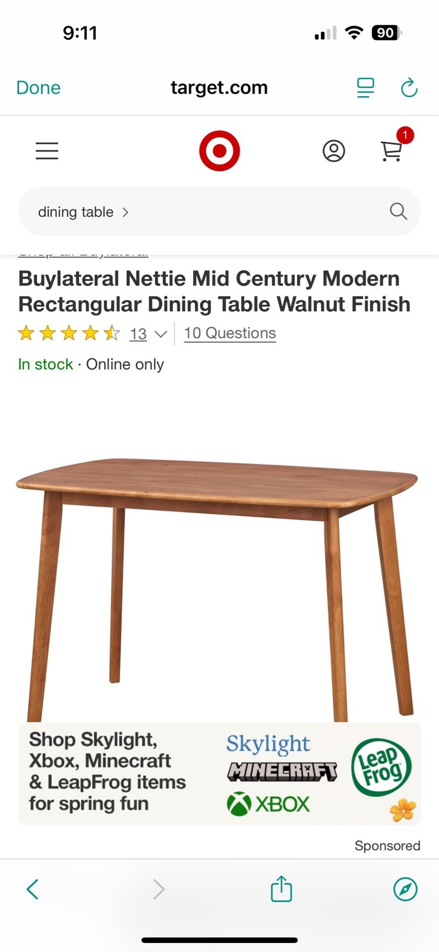 Dining table