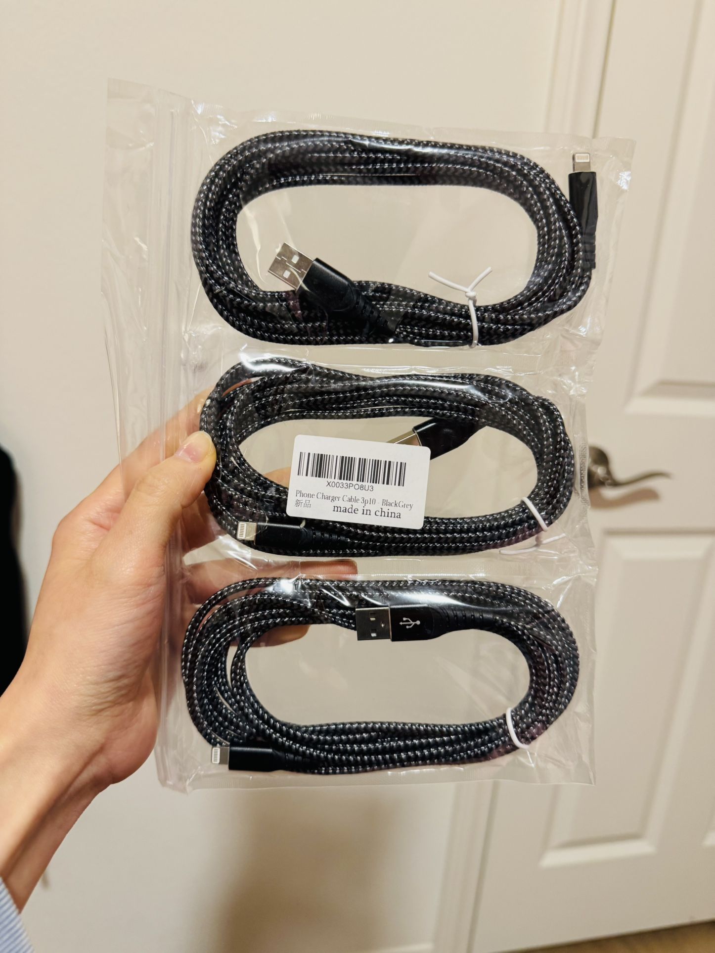 iPhone Charger, 3 Pack 10 FT iPhone Charger Fast Charging Cord Apple MFi Certified Lightning Cable Nylon Braided Compatible with iPhone 14 13 12 11 Pr