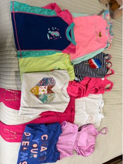 Girls' Swimwear & Clothing Bundle 10 pieces- Cat & Jack and More Size 6/8 years