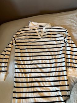 Stripped long sleeve dress