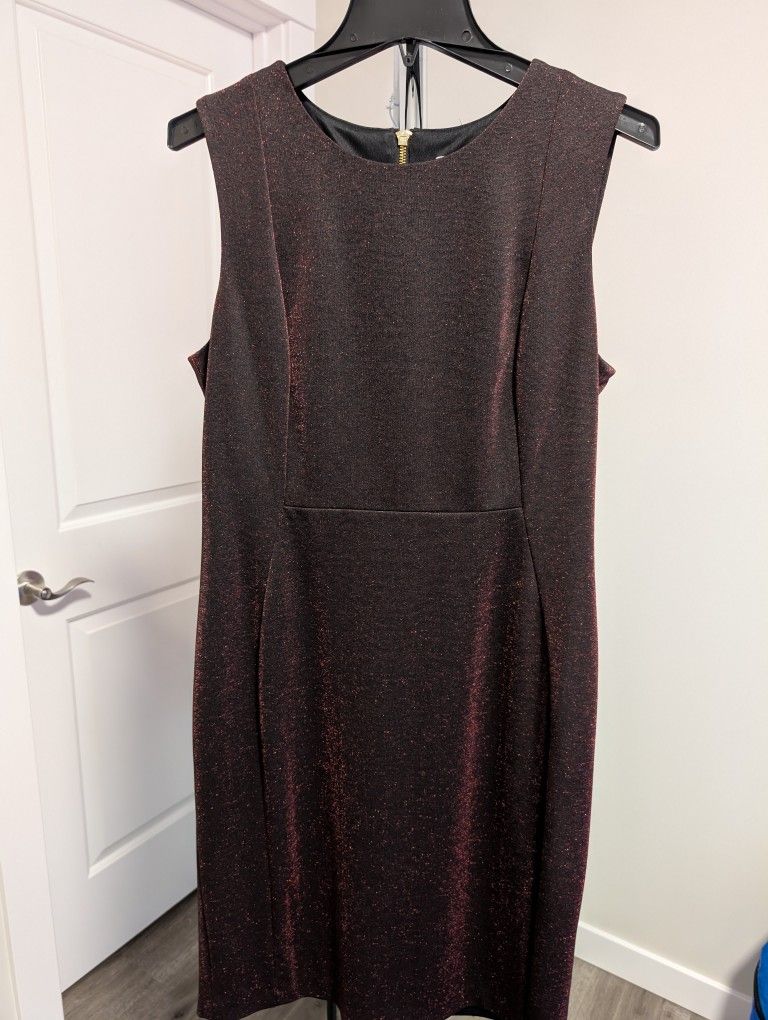 Calvin Klein Red/Black Dress Size 12