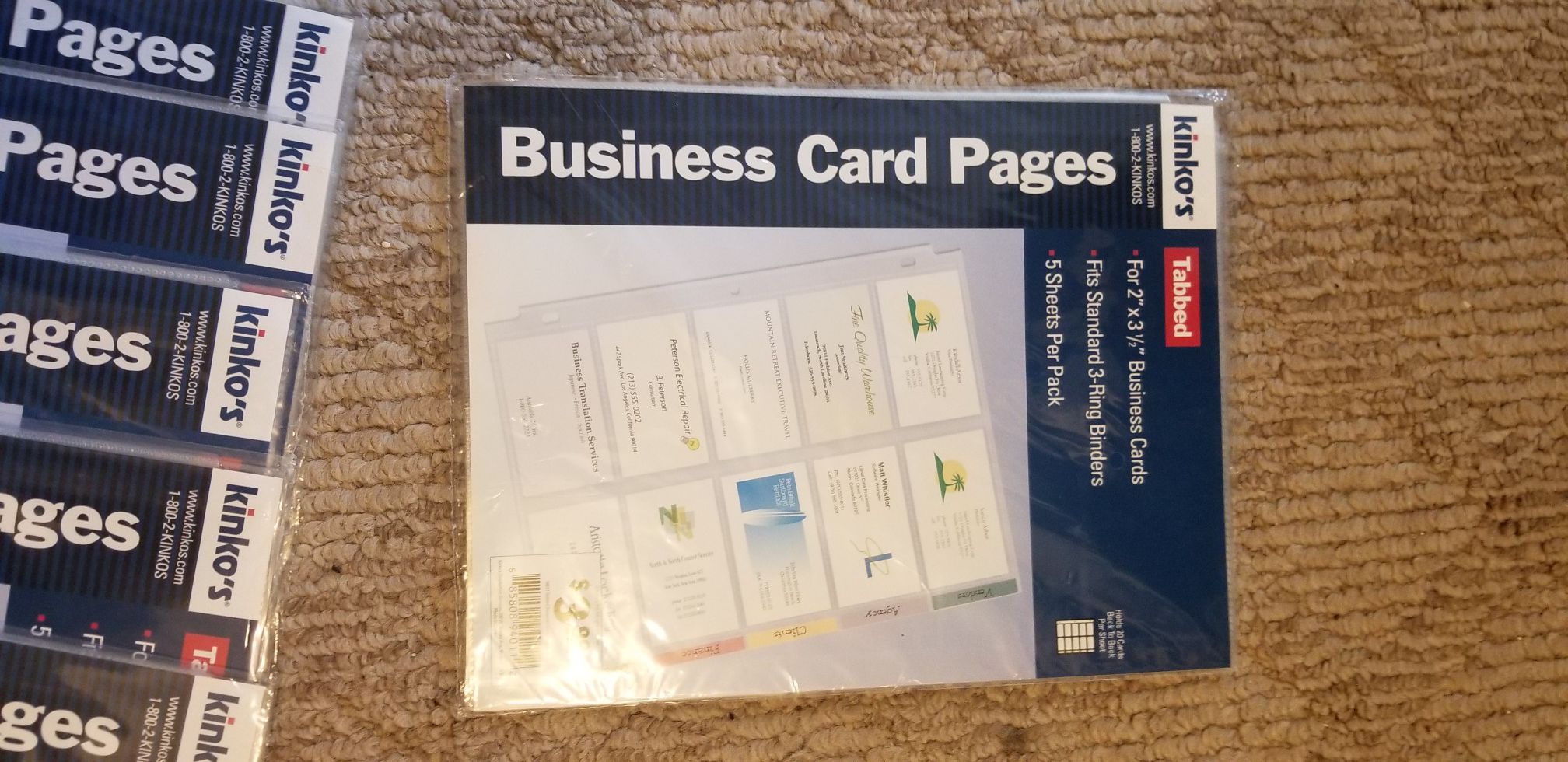 Business Card Page Holders 5 sheets per pack