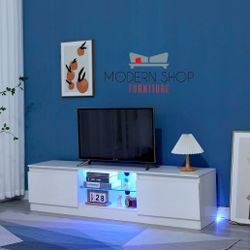 TV STAND ( HIGH GLOSS AND LED LIGHTS  ) 