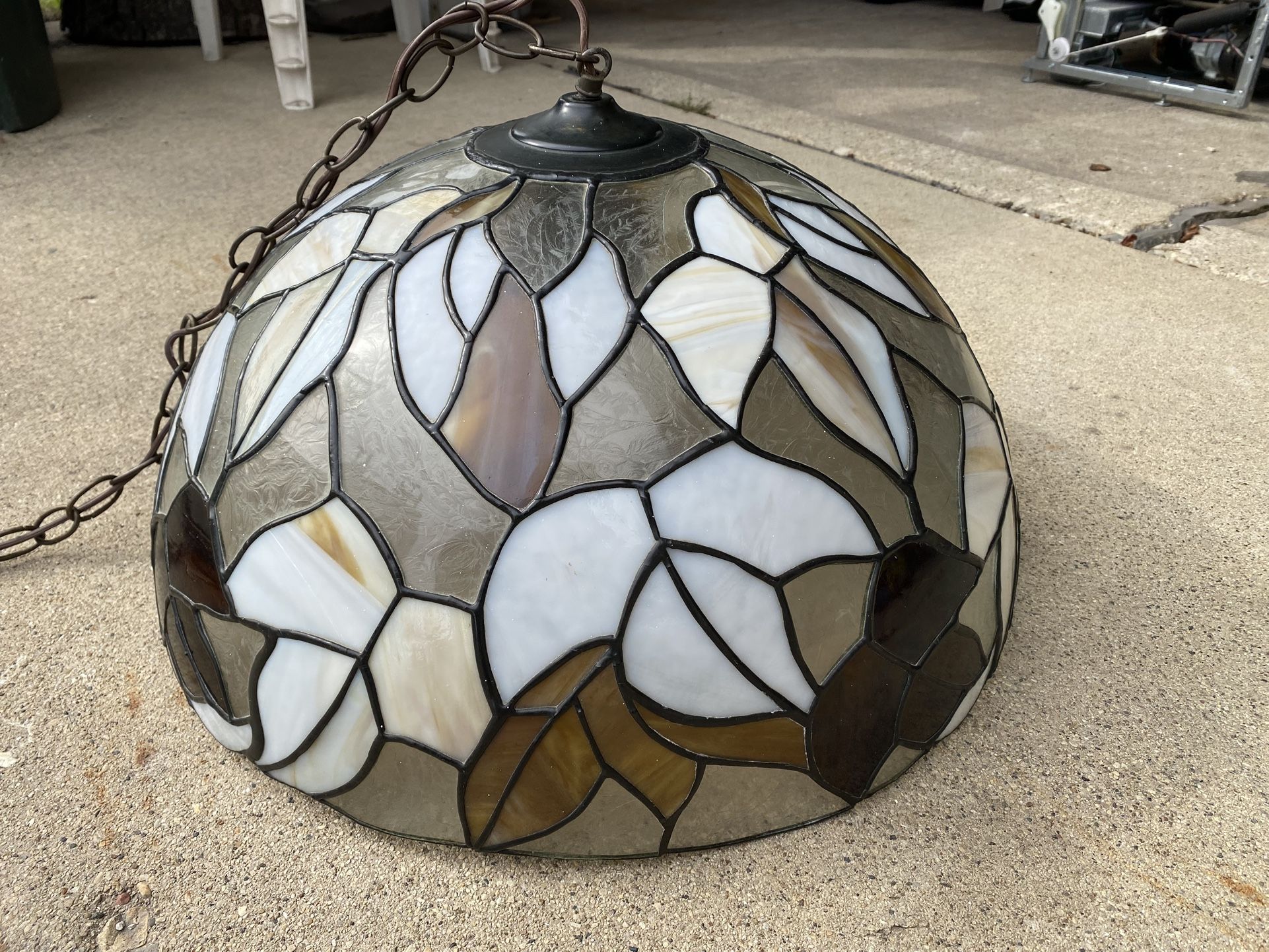 Vintage Stained Glass Lamp