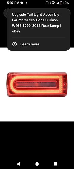 New Mercedes-Benz G-Class g wagon LED tail lights 2019 to 2025