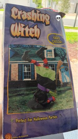 Crashing Witch Halloween  Decoration
