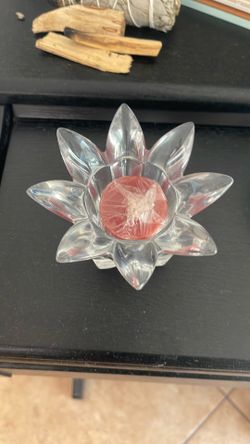 Flower Crystal Candle Holder