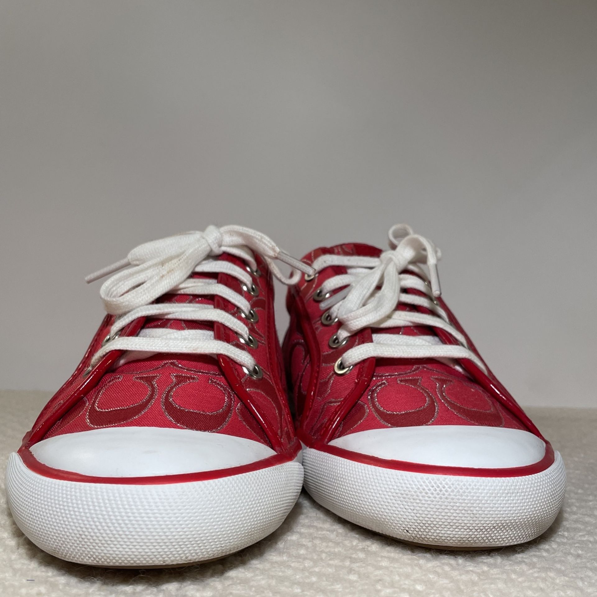 Women’s Coach Barrett Red Sneakers Size 9.5