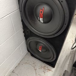 2x -EXL-X 15" Subwoofer 1250 Watts Rms DVC In Ported Box