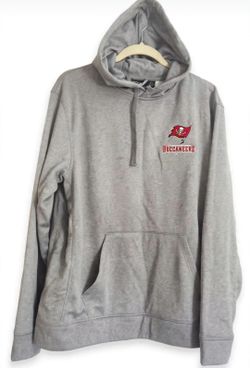 Tampa Bay Buccaneers Hoodie Mens L Gray NFL Team Apparel Embroidered Logo New With Tags