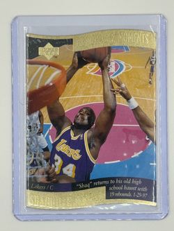 1996-97 Upper Deck Collector’s Choice Shaquille O’Neal Memorable Moments #7