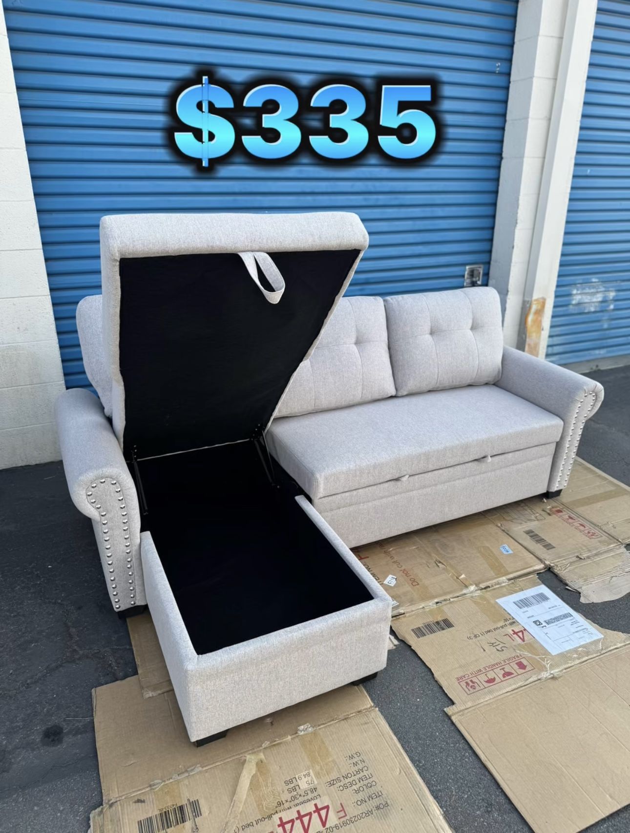 Pull Out Sofa Bed Sectional Couch ποΈ New Open Box π¦
