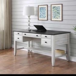 Ashlyn 60" Writing Desk w/Power Outlets