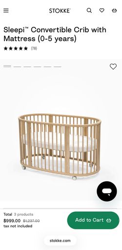 Stokke Sleepi crib plus mattress
