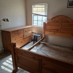 Queen BED with Ikea Dresser