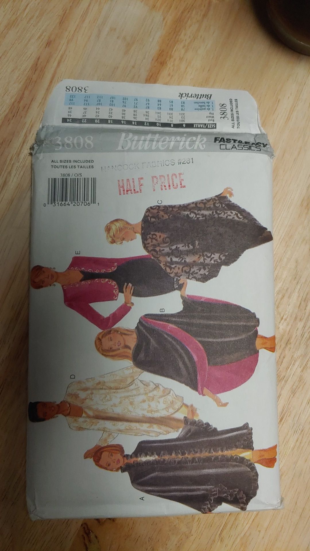 Butterick Pattern 3808