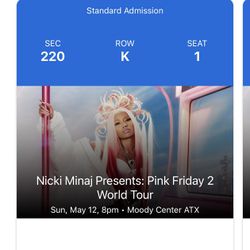 Selling 3 Nicki Minaj tickets $98 Each