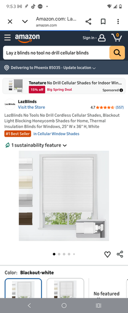 Cellular blinds no tool no drill