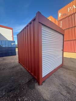 10FT SHIPPING CONTAINER – WIND & WATERTIGHT | HEAVY DUTY STORAGE SHED | CONNEX BOX (ROLL-UP DOOR)