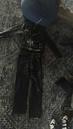 Vintage Black Leather Motorcycle Jacket & Pants Set – Phoenix / Hein Gericke
