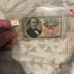 1874 $.25 Us Fractional Currency Fifth Issue