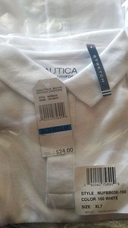 Nautica Boys white shirt uniform