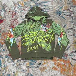 Vintage Ed Hardy Japan Christian Audigier Zip Up Hoodie