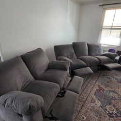 Reclining Living Room  GRAY 
