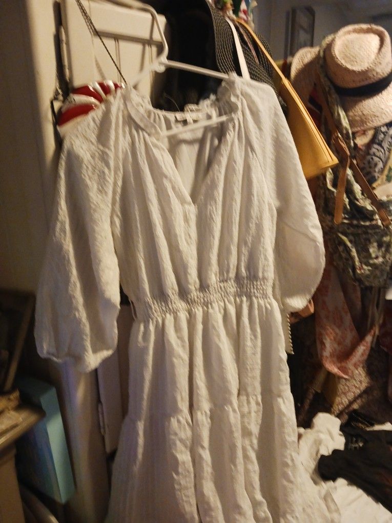 White Cotton Maxi Dress