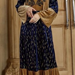 Very Beautiful Velvet Fabric Embrioded And Fancy Work On It Size XXL