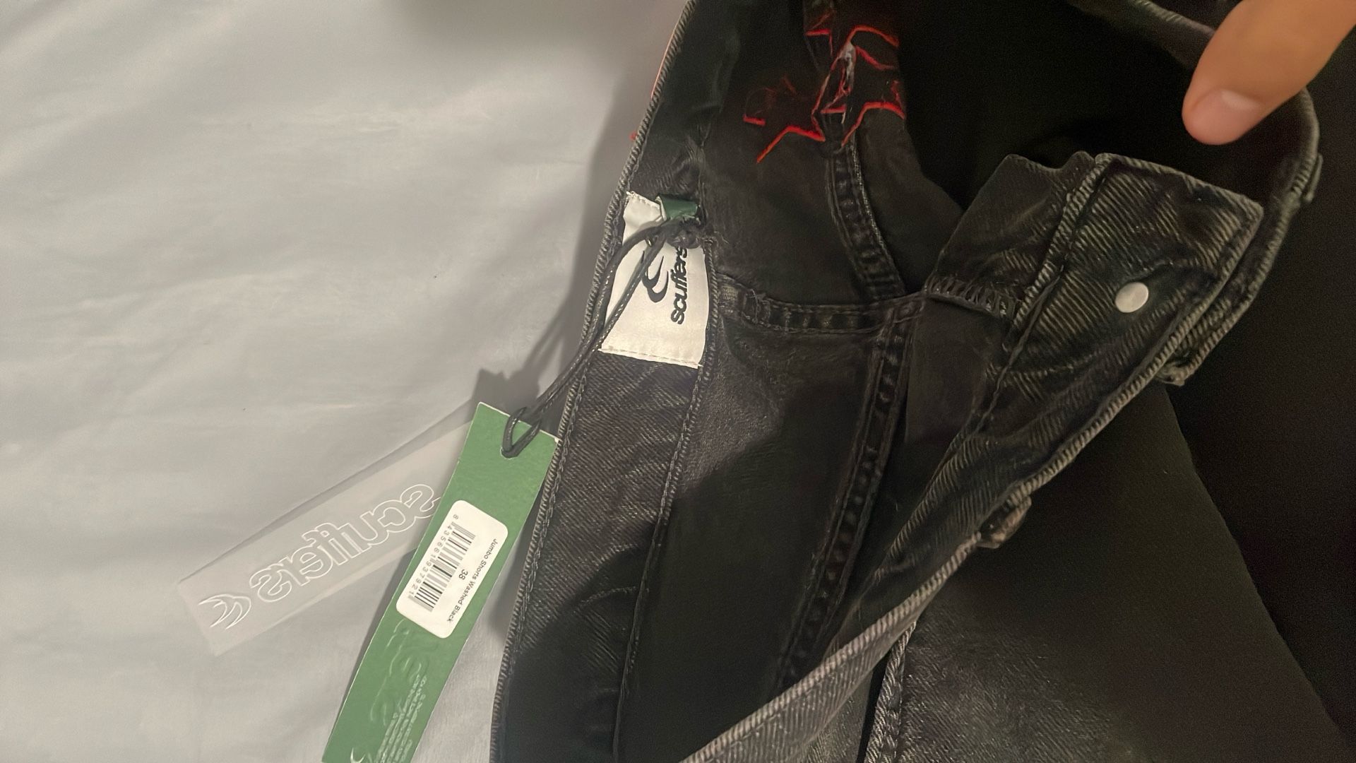 Scuffers Jumbo Shorts – Washed Black (Size 38)