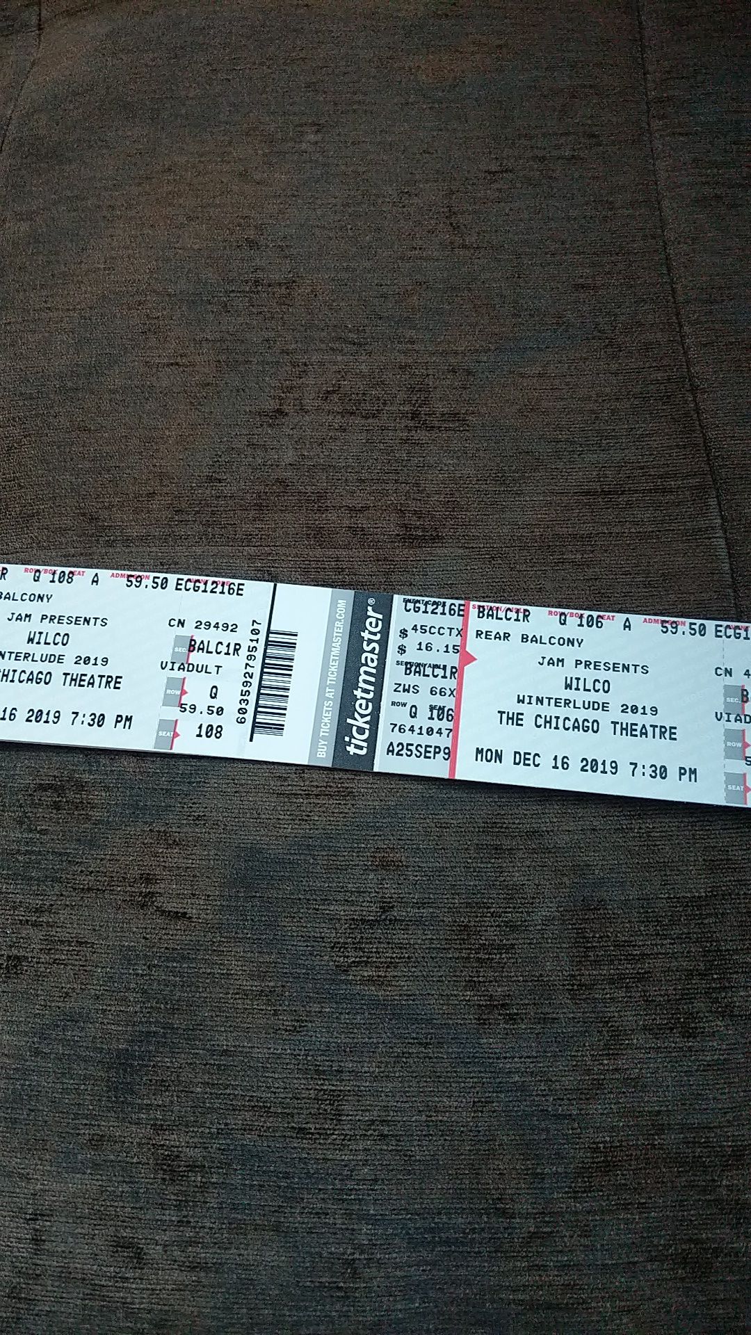 Wilco Tickets for Monday, December 16 @ Chicago Theatre