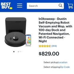 Robot  vacuum and mop new in box 2 left