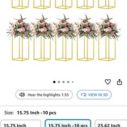 10 Gold Centerpieces 