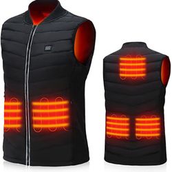 Heated Vest for Men&Women (Black, Large) with Battery Pack,Lightweight Warm Vest USB Rechargeable for Skiing, Hiking, Fishing (Black, Large)