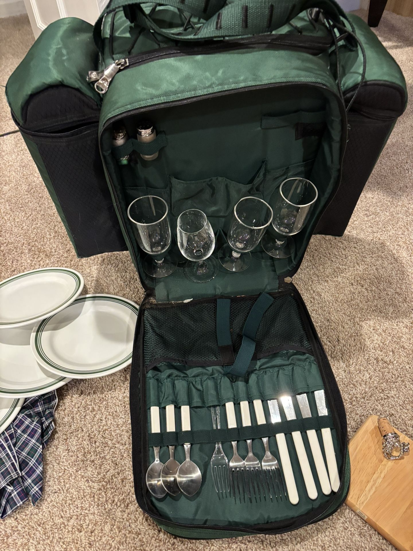 Portable Picnic Basket With cooler