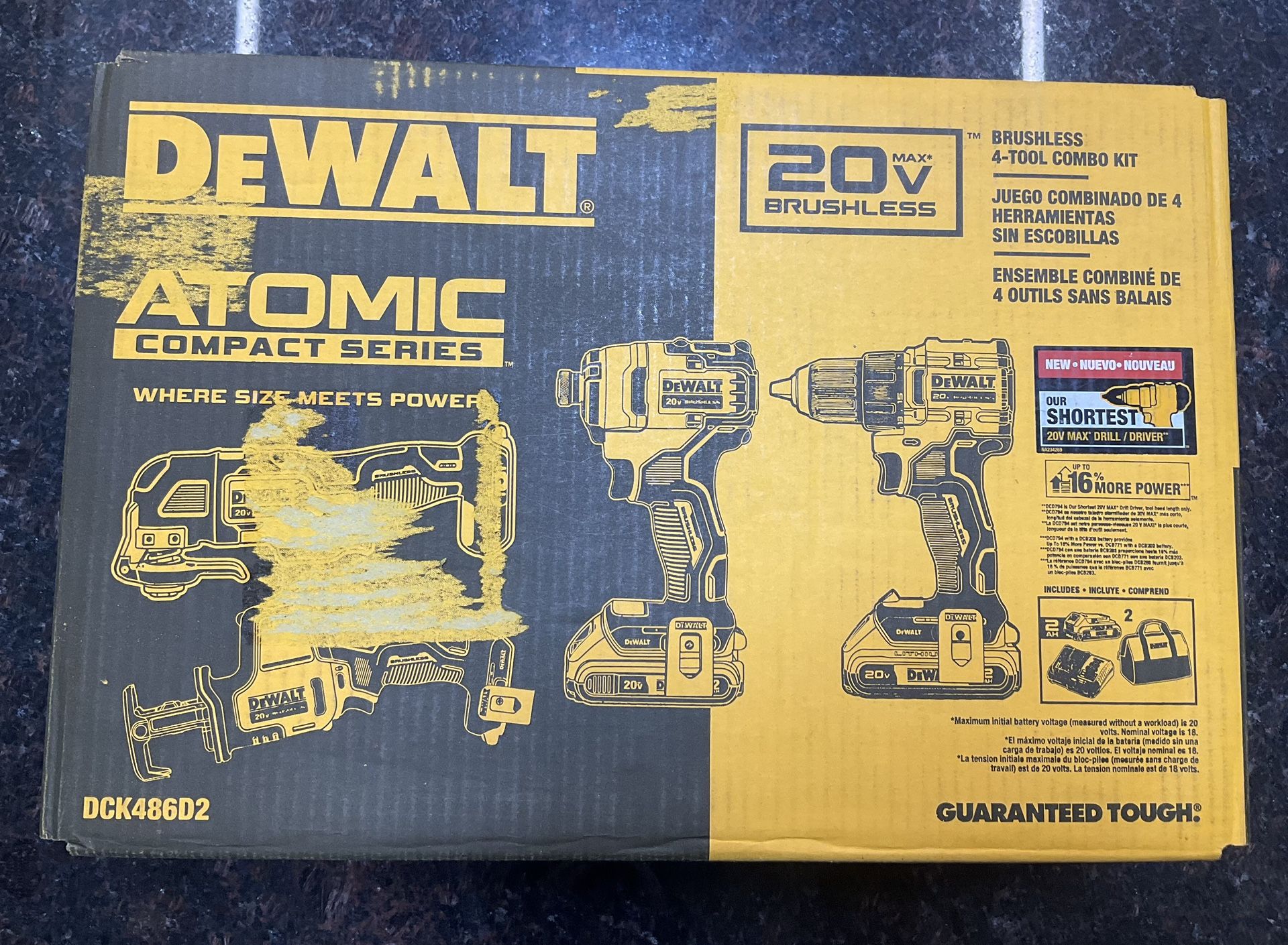 DeWalt 4 Tool Kit in Box