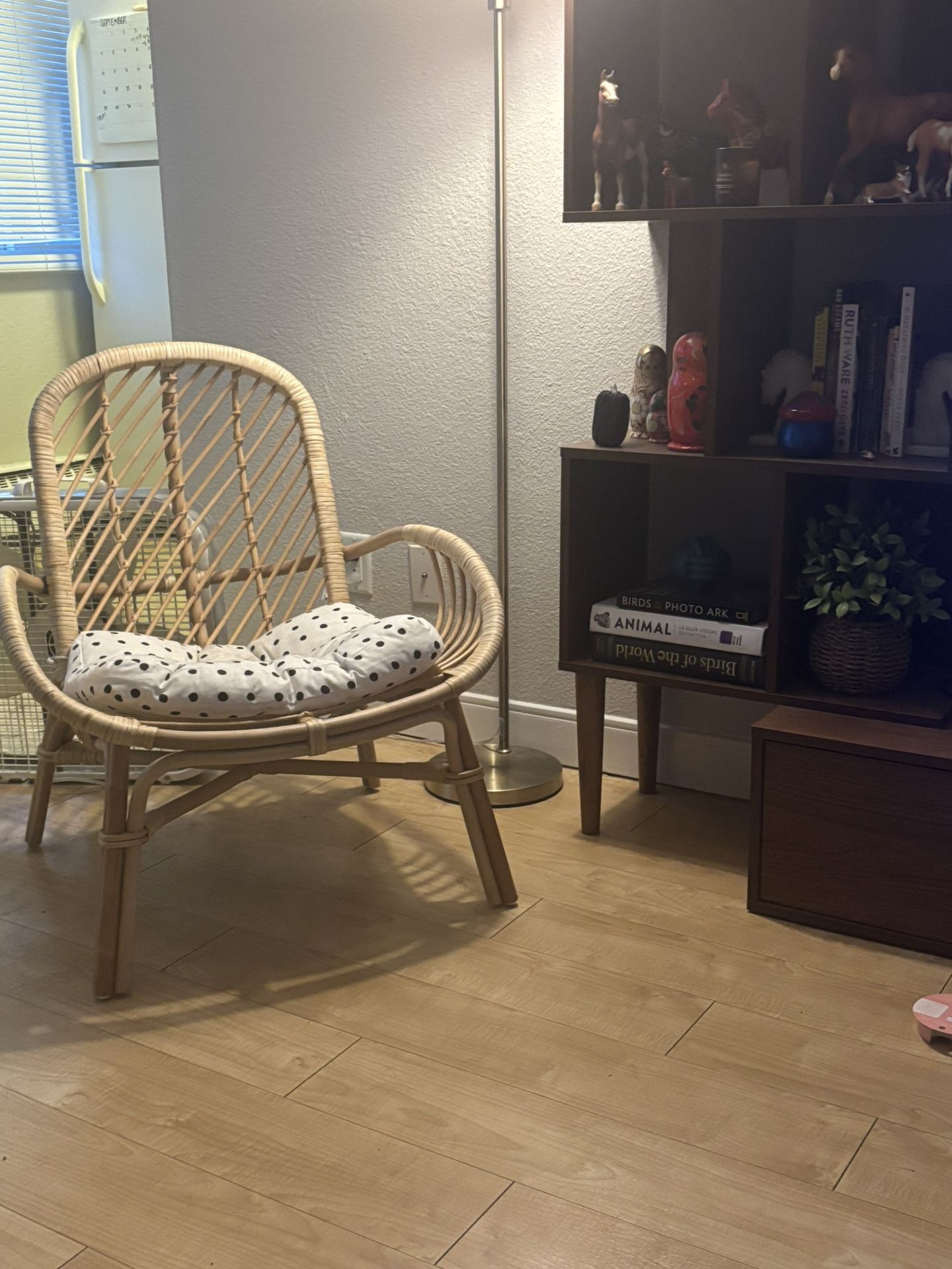 IKEA Bamboo Chair With Cushion