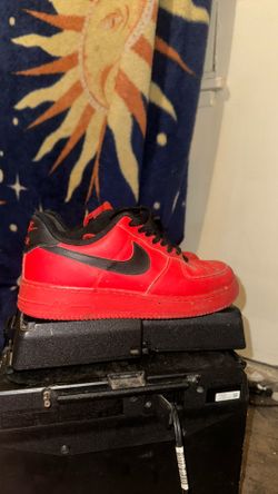 Red Custom Air Forces Size 8.5 And Camo Light Reflective AF1 Black And White Af1 Six Rings Air Jordan Red And White 