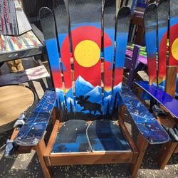 Ski And Snowboard Chair With Custom Paint