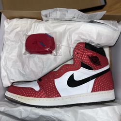 BRAND NEW MARVEL NIKE AIR JORDAN RETRO 1 HIGH OG SPIDER MAN ORIGIN STORY SIZE 12 $400