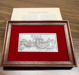 1976 Independence Hall Bicentennial “Signing of the Declaration” Fine Pewter Ingot