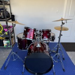 TAMA Drum Set w/ hardware, cymbals and throne