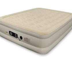 Serta Raised Air Mattress with Never Flat Pump | Luxury Inflatable Mattress with Built in Air Pump to Ensure a Good Night's Rest | Heavy Duty Blow Up 