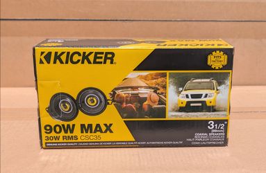 Kicker Car Speakers 3.5" 2-Way Coaxial Speaker 90 Watts CSC35 46CSC354 🚨 Payment Options Available 🚨 No Credit Needed 🚨