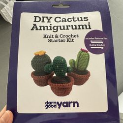 DIY cactus Kit - Knit Or Crochet! 