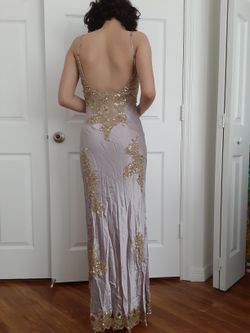 sue wong gold dress Chanderi Suit With Red Dupatta main image 1