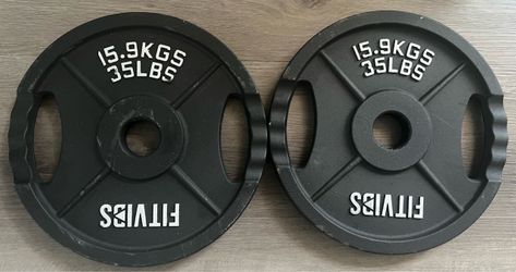 35 LB Olympic Grip Weight Plates – Pair – 70 LBS Total