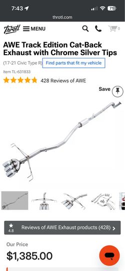 10th Gen Civic SI Exhaust - AWE Track Edition Cat-Back Exhaust